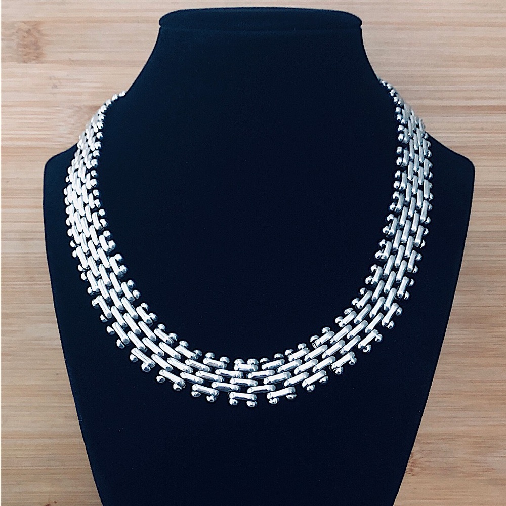 $1,062 Vintage Estate Designer Necklace Sterling 134 Grams TV-8 (8?) MEXICO 925
